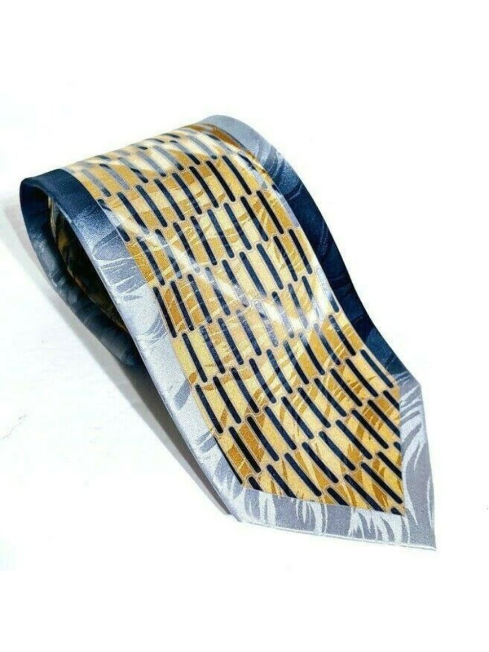 Men's Il Canto Italian Designer Blue Yellow Tie